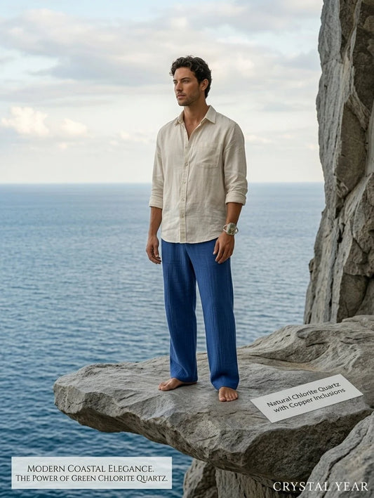 Stillwater Linen Set — cliff ocean view