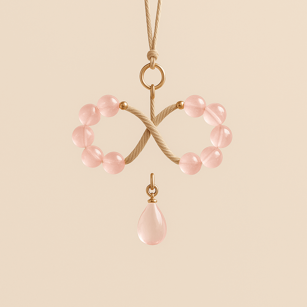 Rose Quartz Crystal Ornament