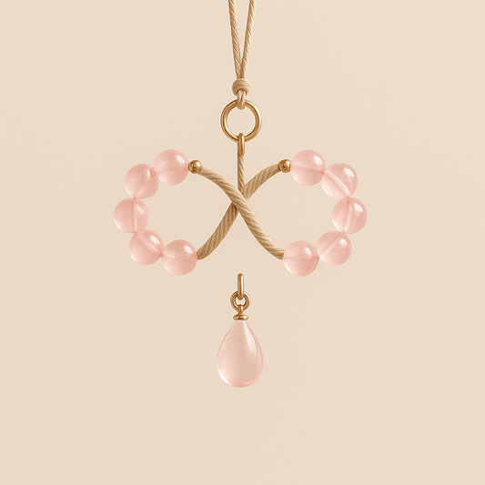 Rose Quartz Crystal Ornament
